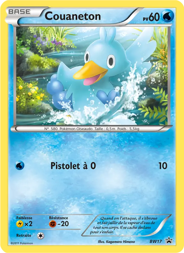 Scan HD carte Pokémon Couaneton BW17/101 — Promo BW