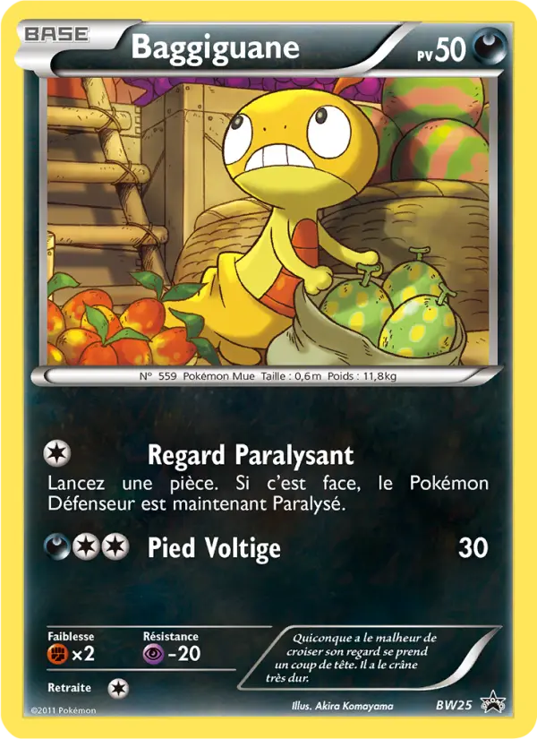Scan HD carte Pokémon Baggiguane BW25/101 — Promo BW