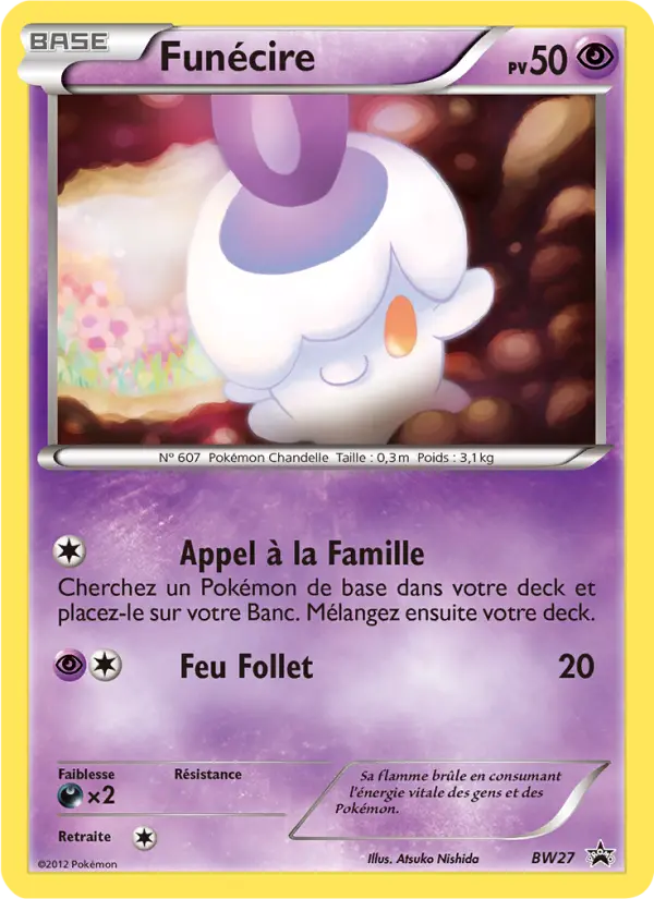 Scan HD carte Pokémon Funécire BW27/101 — Promo BW