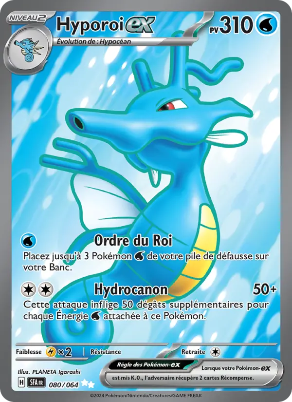 Scan HD carte Pokémon Hyporoi-ex 080/64 — Fable Nébuleuse