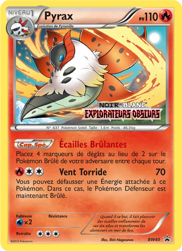 Scan HD carte Pokémon Pyrax BW40/101 — Promo BW
