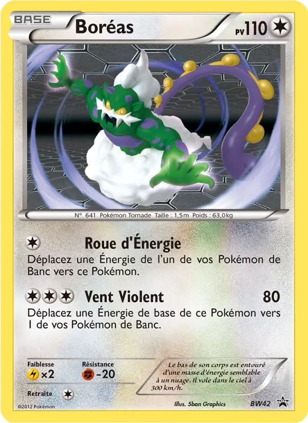 Scan HD carte Pokémon Boréas BW42/101 — Promo BW