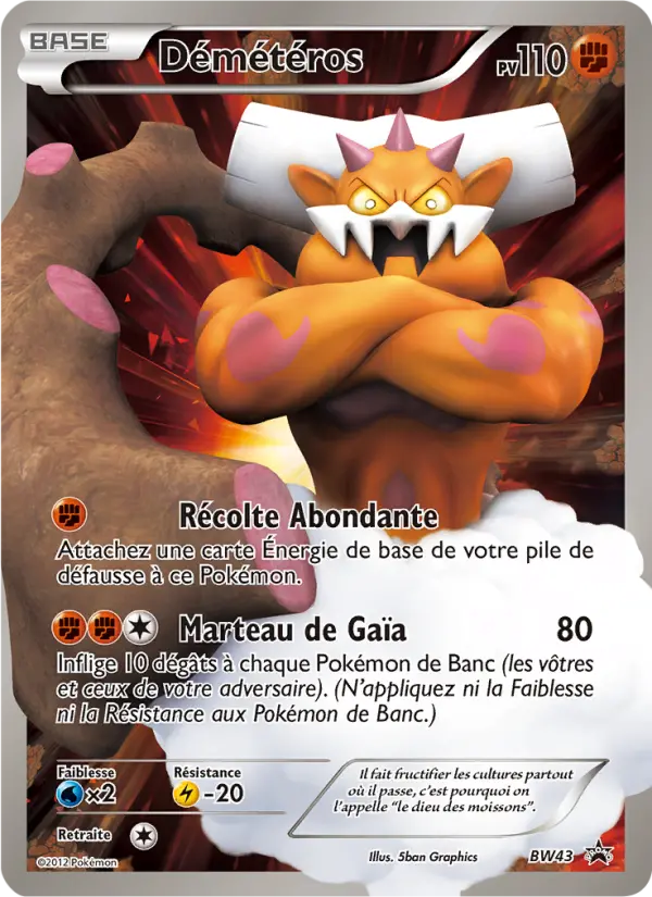 Scan HD carte Pokémon Démétéros BW43/101 — Promo BW