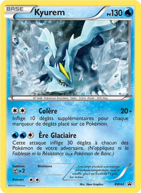Scan HD carte Pokémon Kyurem BW44/101 — Promo BW