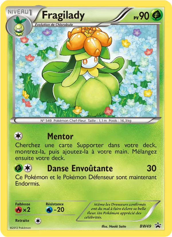 Scan HD carte Pokémon Fragilady BW49/101 — Promo BW
