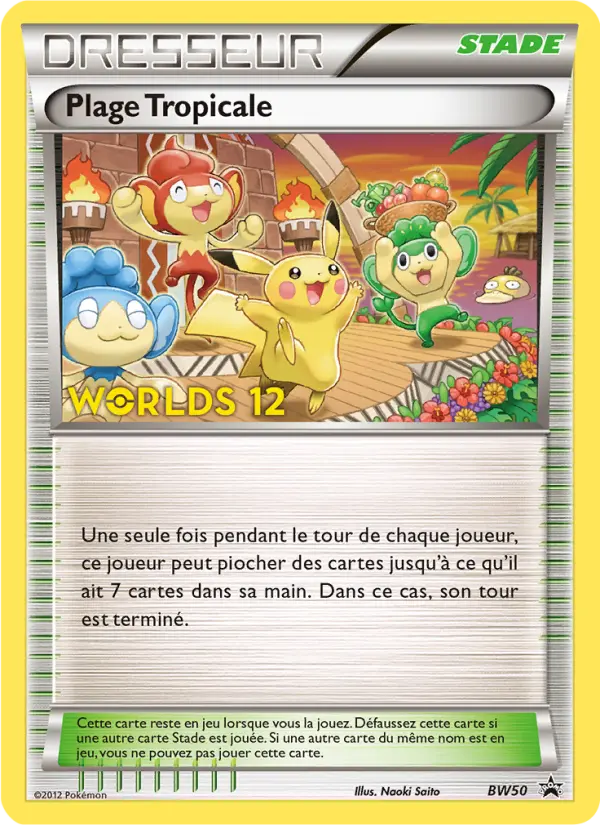 Scan HD carte Pokémon Plage Tropicale BW50/101 — Promo BW