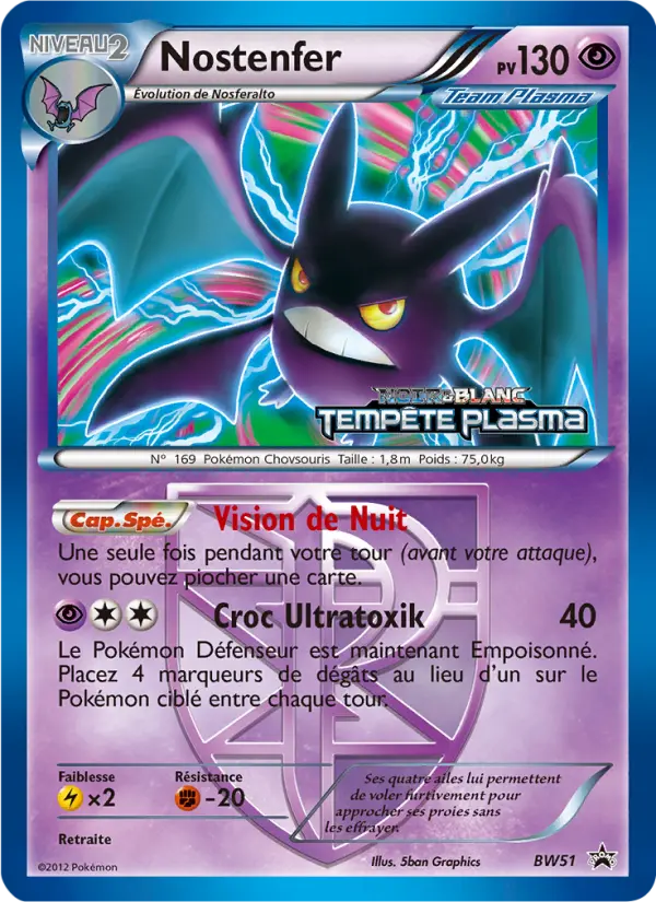 Scan HD carte Pokémon Nostenfer BW51/101 — Promo BW