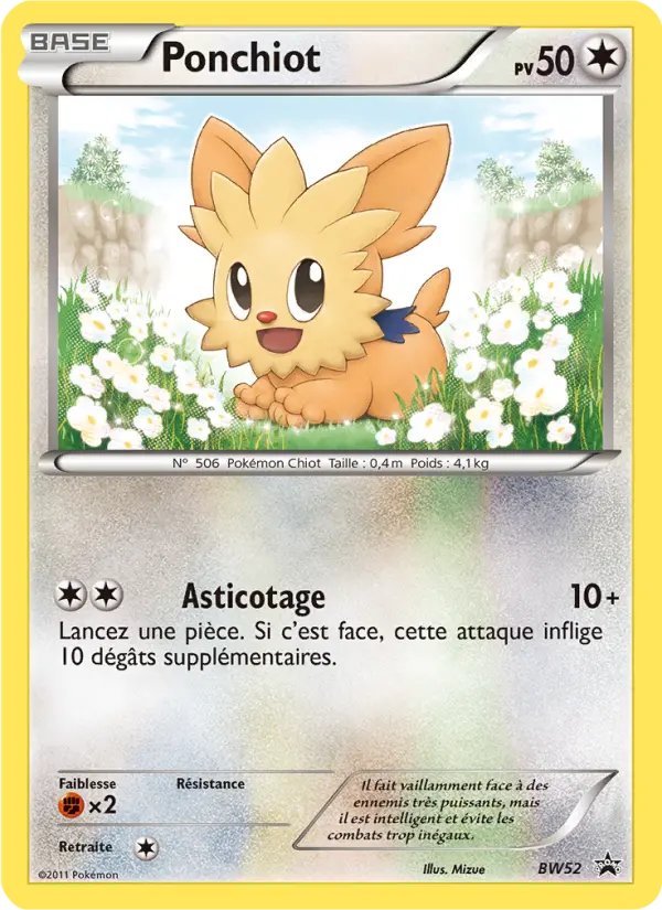Scan HD carte Pokémon Ponchiot BW52/101 — Promo BW