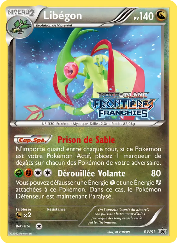 Scan HD carte Pokémon Libégon BW53/101 — Promo BW
