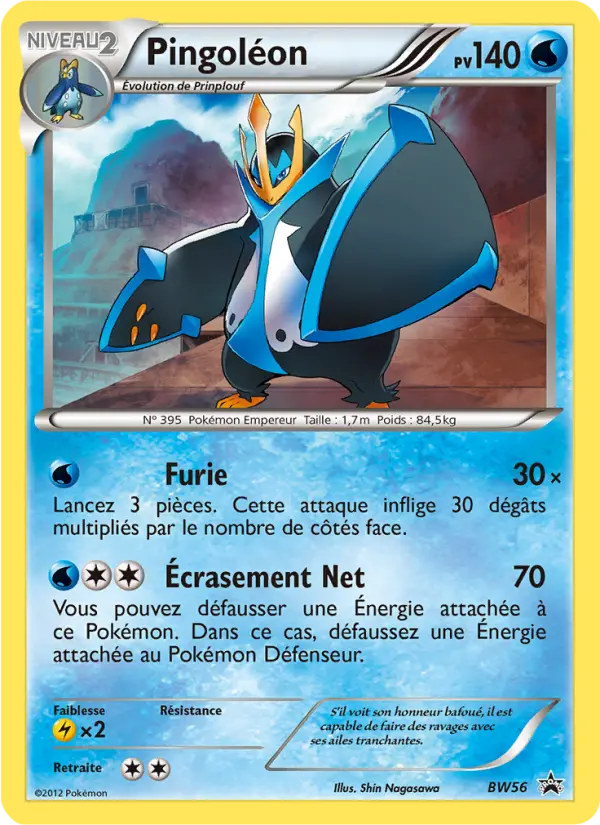 Scan HD carte Pokémon Pingoléon BW56/101 — Promo BW