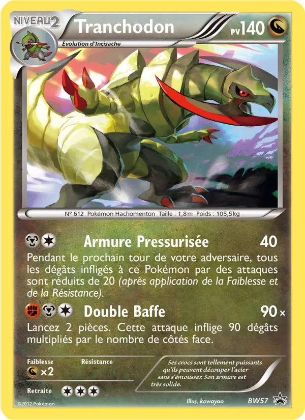 Scan HD carte Pokémon Tranchodon BW57/101 — Promo BW