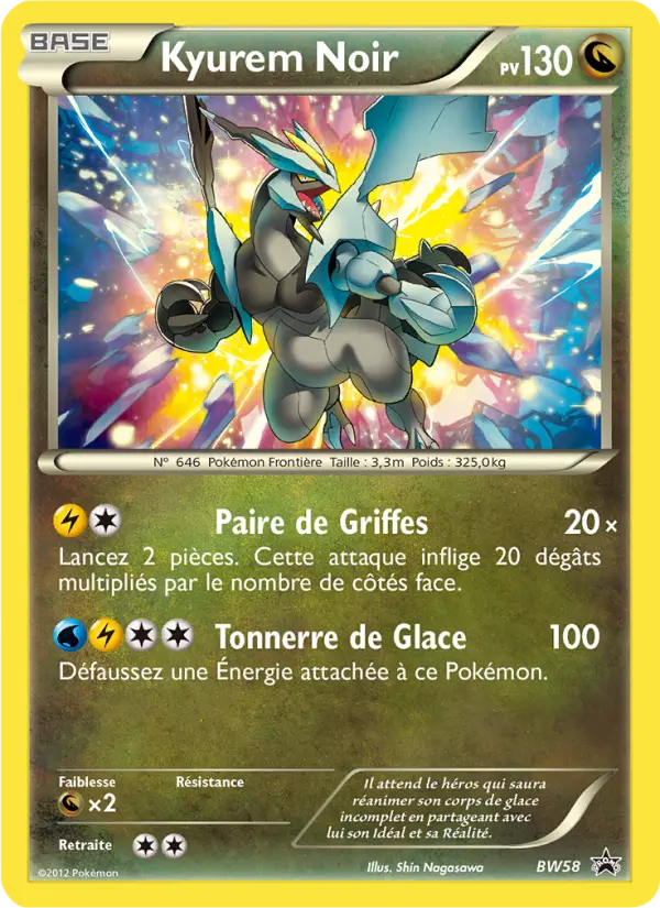 Scan HD carte Pokémon Kyurem Noir BW58/101 — Promo BW