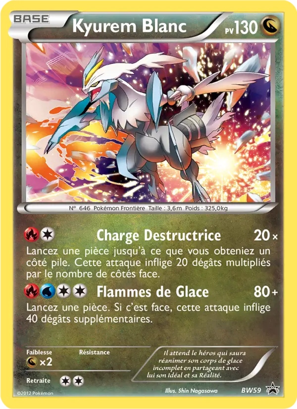Scan HD carte Pokémon Kyurem Blanc BW59/101 — Promo BW