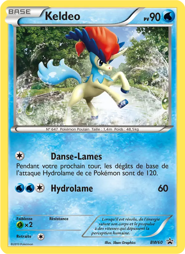Scan HD carte Pokémon Keldeo BW60/101 — Promo BW