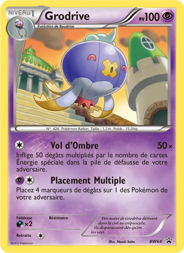 Scan HD carte Pokémon Grodrive BW64/101 — Promo BW