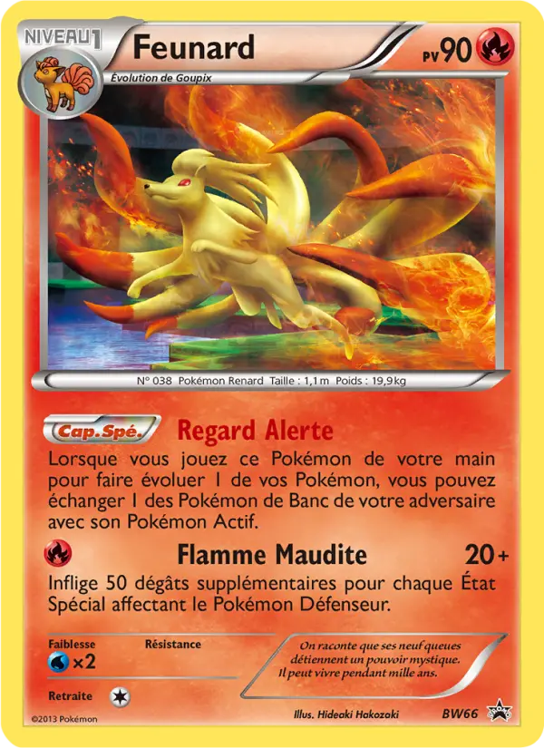 Scan HD carte Pokémon Feunard BW66/101 — Promo BW