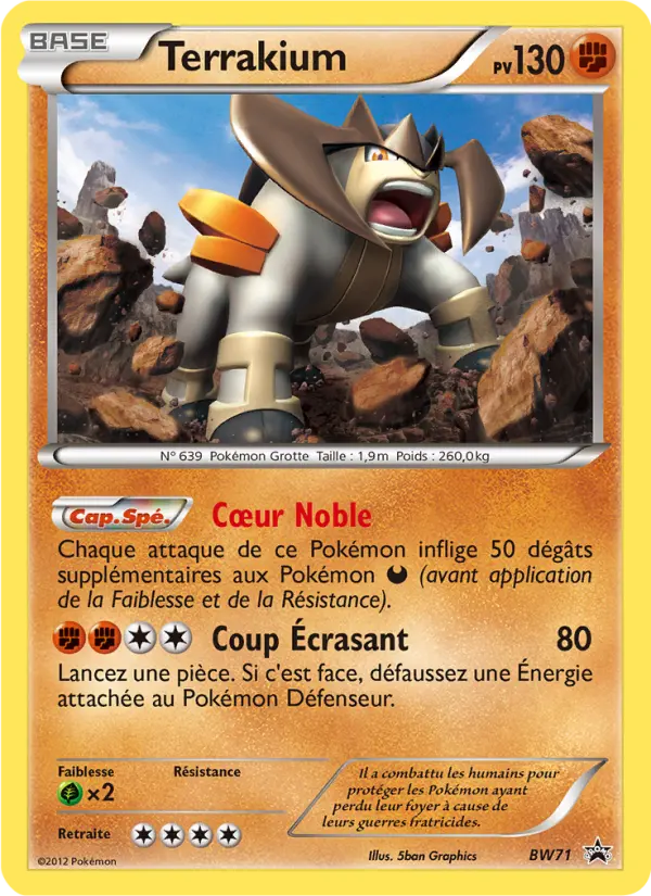 Scan HD carte Pokémon Terrakium BW71/101 — Promo BW