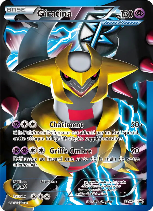 Scan HD carte Pokémon Giratina BW74/101 — Promo BW