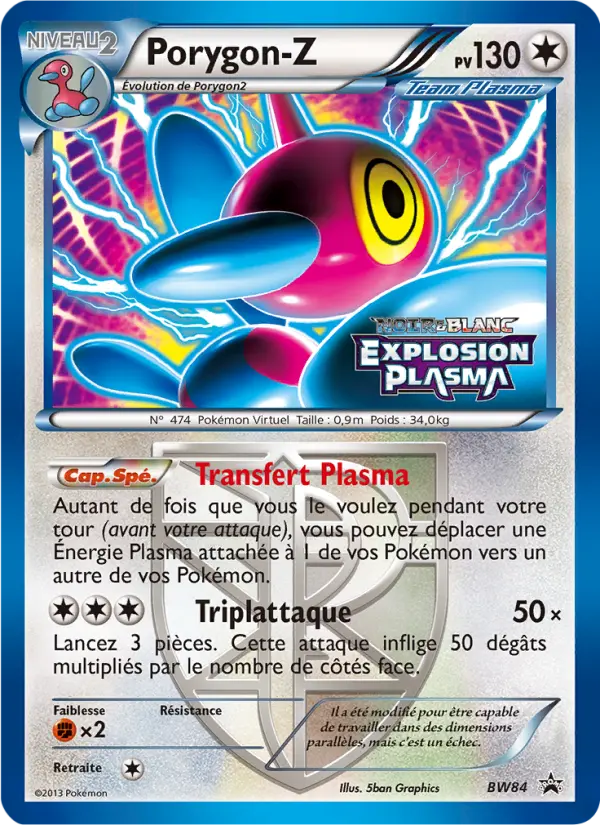 Scan HD carte Pokémon Porygon-Z BW84/101 — Promo BW