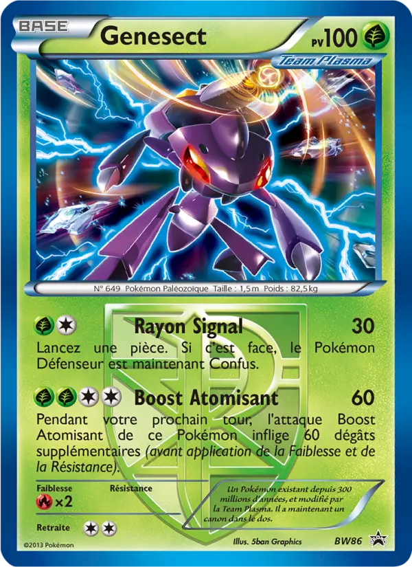 Scan HD carte Pokémon Genesect BW86/101 — Promo BW