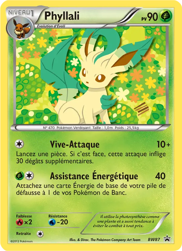 Scan HD carte Pokémon Phyllali BW87/101 — Promo BW