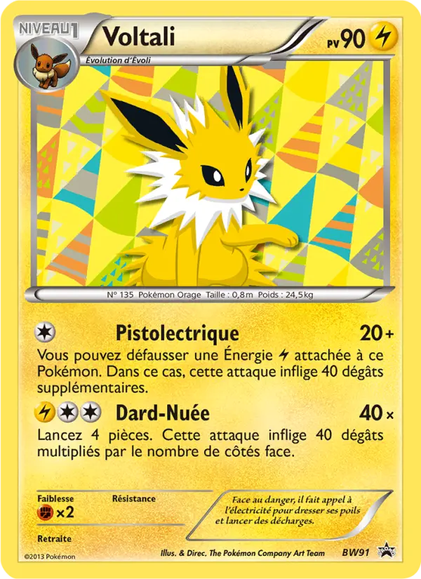 Scan HD carte Pokémon Voltali BW91/101 — Promo BW