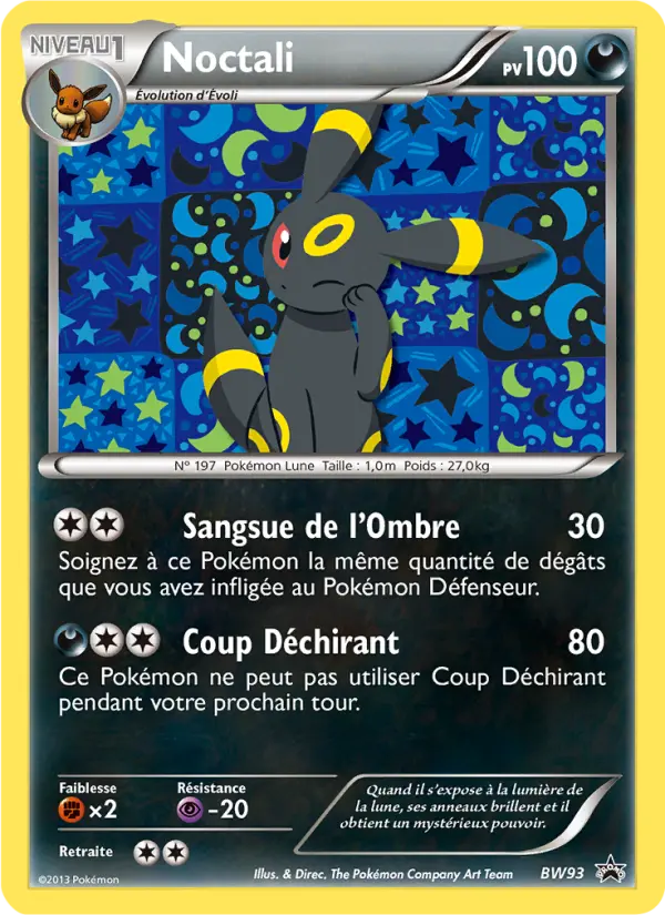 Scan HD carte Pokémon Noctali BW93/101 — Promo BW