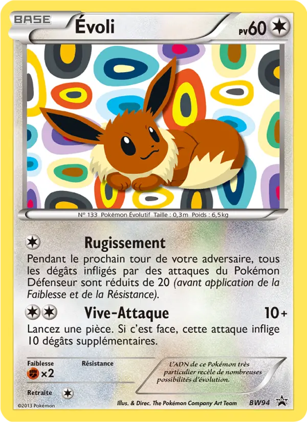 Scan HD carte Pokémon Évoli BW94/101 — Promo BW