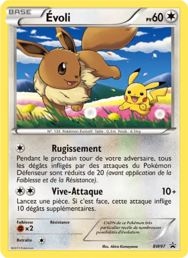 Scan HD carte Pokémon Évoli BW97/101 — Promo BW