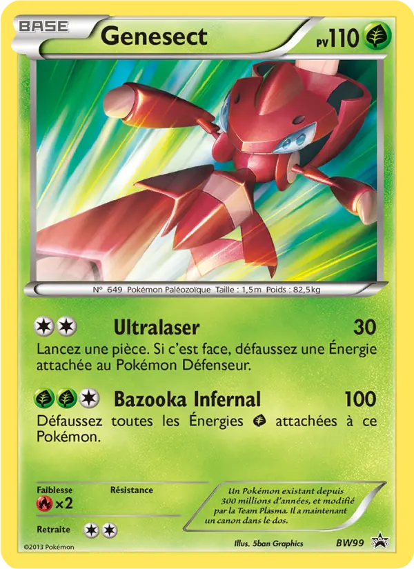Scan HD carte Pokémon Genesect BW99/101 — Promo BW