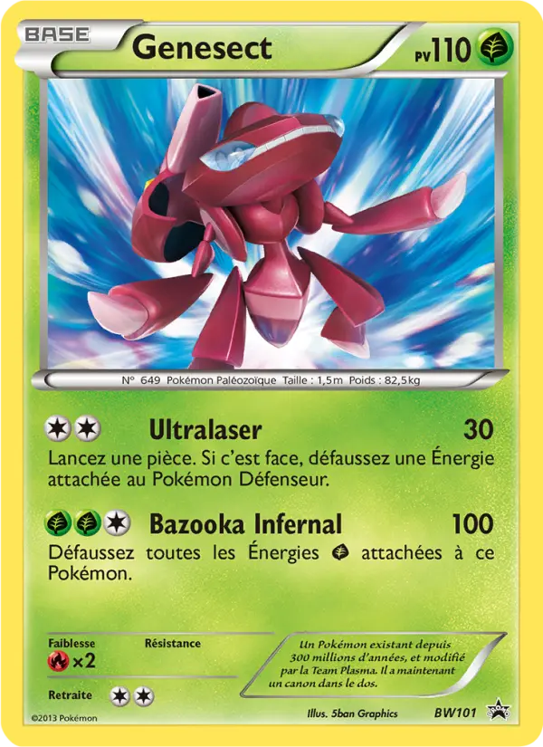 Scan HD carte Pokémon Genesect BW101/101 — Promo BW