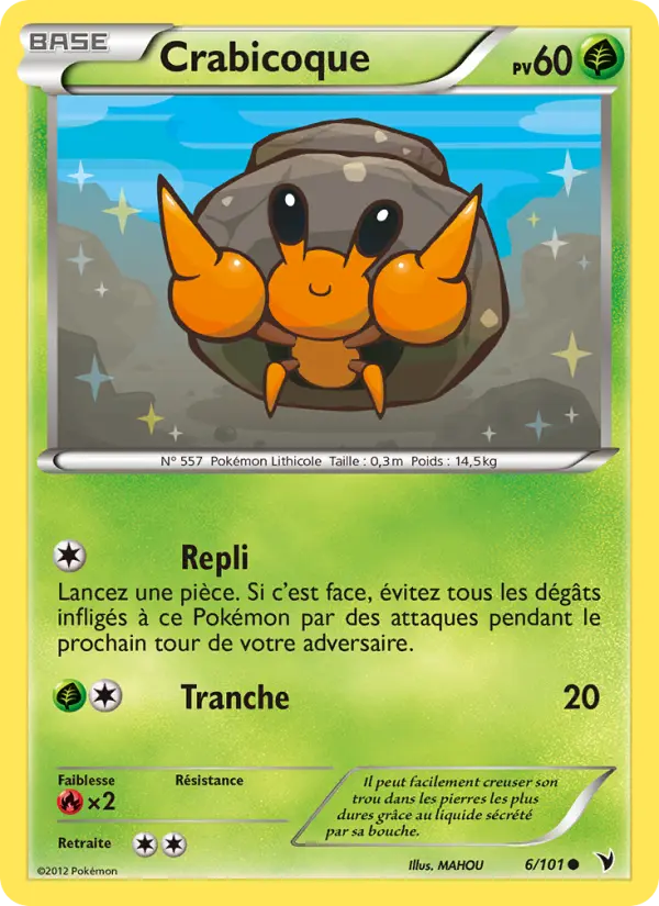 Scan HD carte Pokémon Crabicoque 6/101 — Nobles Victoires