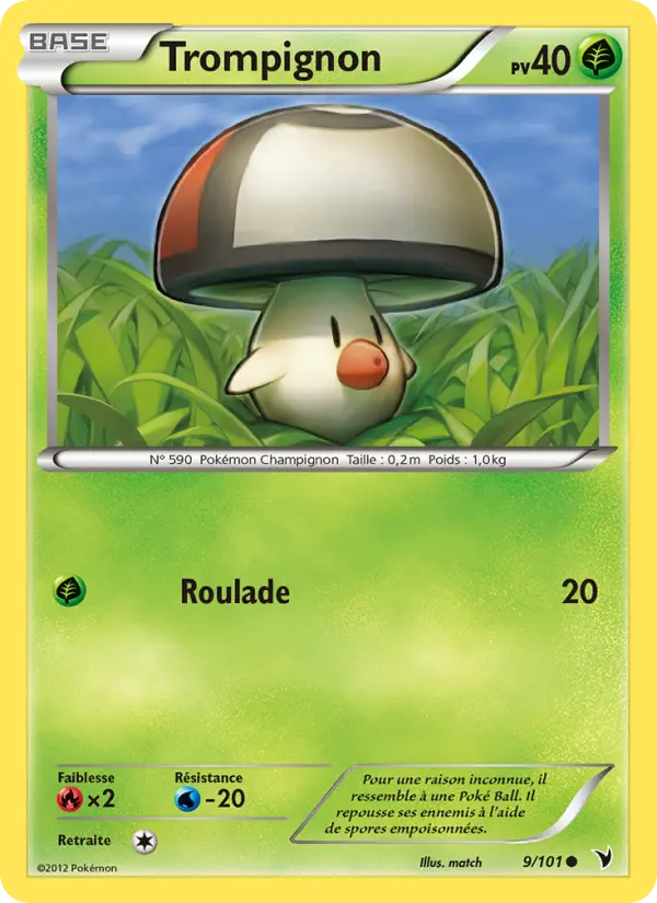 Scan HD carte Pokémon Trompignon 9/101 — Nobles Victoires