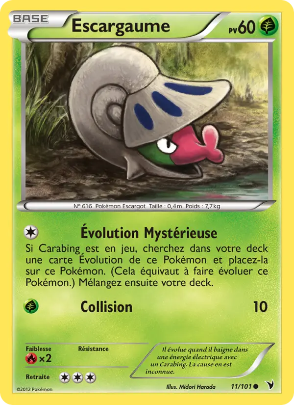 Scan HD carte Pokémon Escargaume 11/101 — Nobles Victoires