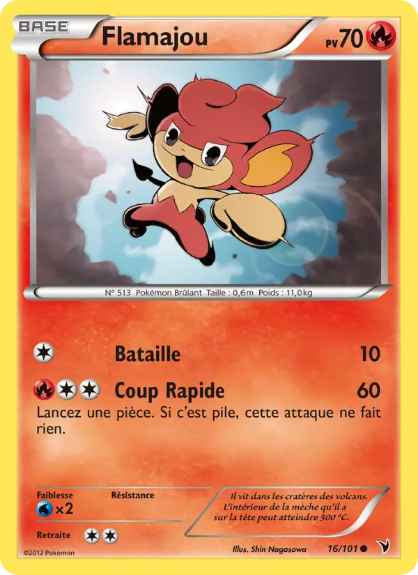 Scan HD carte Pokémon Flamajou 16/101 — Nobles Victoires