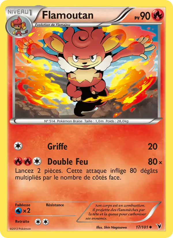 Scan HD carte Pokémon Flamoutan 17/101 — Nobles Victoires