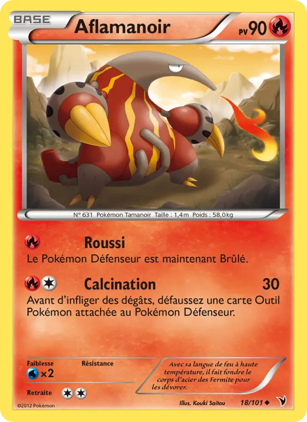 Scan HD carte Pokémon Aflamanoir 18/101 — Nobles Victoires