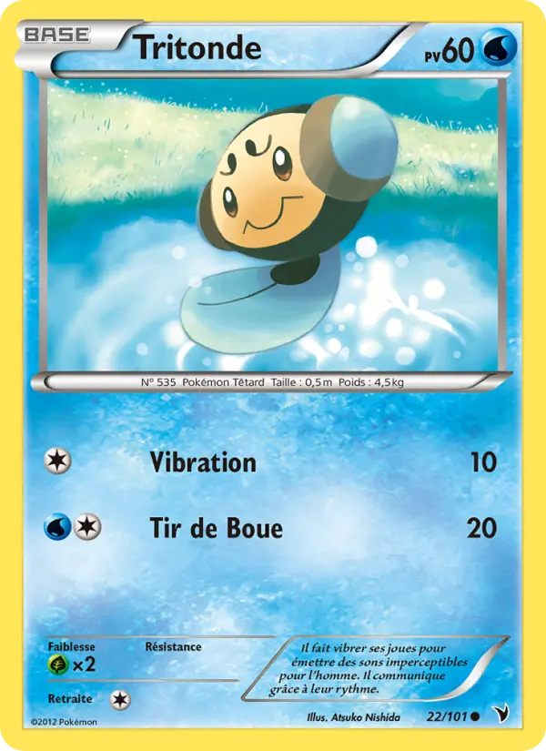 Scan HD carte Pokémon Tritonde 22/101 — Nobles Victoires