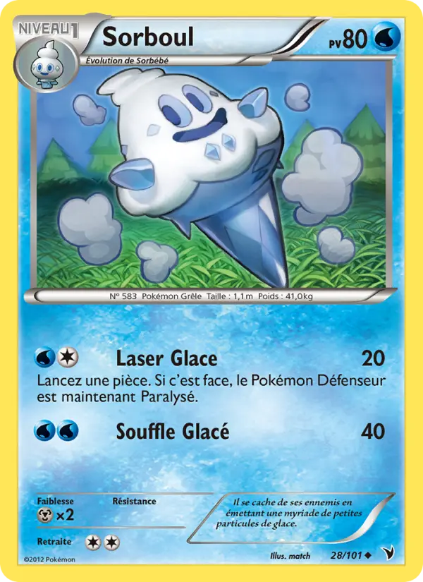 Scan HD carte Pokémon Sorboul 28/101 — Nobles Victoires