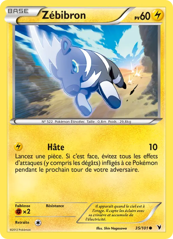 Scan HD carte Pokémon Zébibron 35/101 — Nobles Victoires