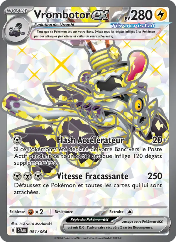 Scan HD carte Pokémon Vrombotor-ex 081/64 — Fable Nébuleuse