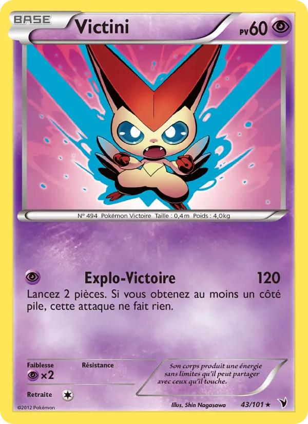 Scan HD carte Pokémon Victini 43/101 — Nobles Victoires