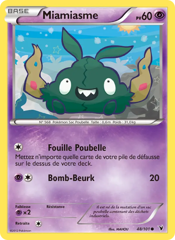 Scan HD carte Pokémon Miamiasme 48/101 — Nobles Victoires