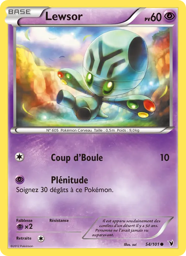 Scan HD carte Pokémon Lewsor 54/101 — Nobles Victoires