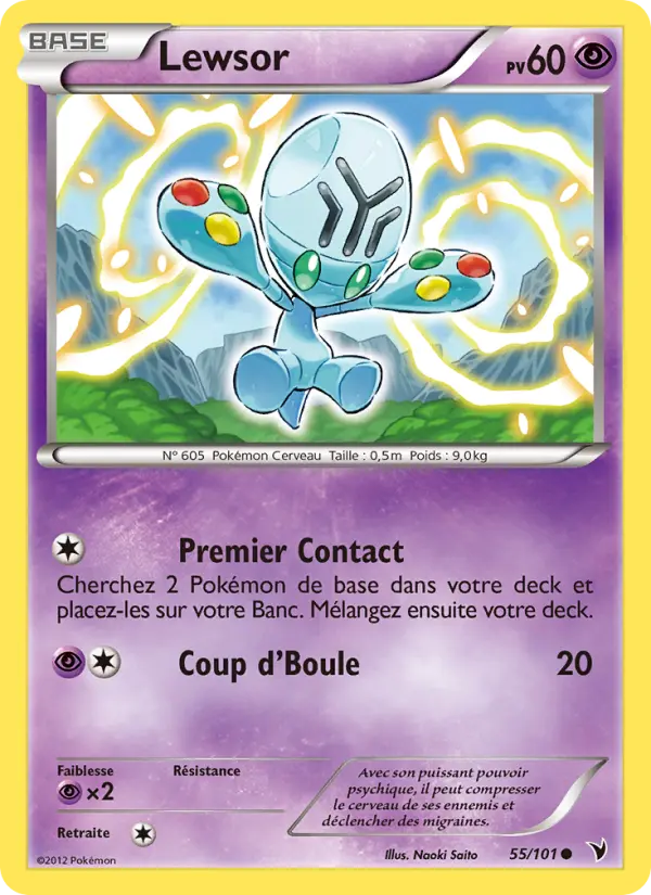 Scan HD carte Pokémon Lewsor 55/101 — Nobles Victoires