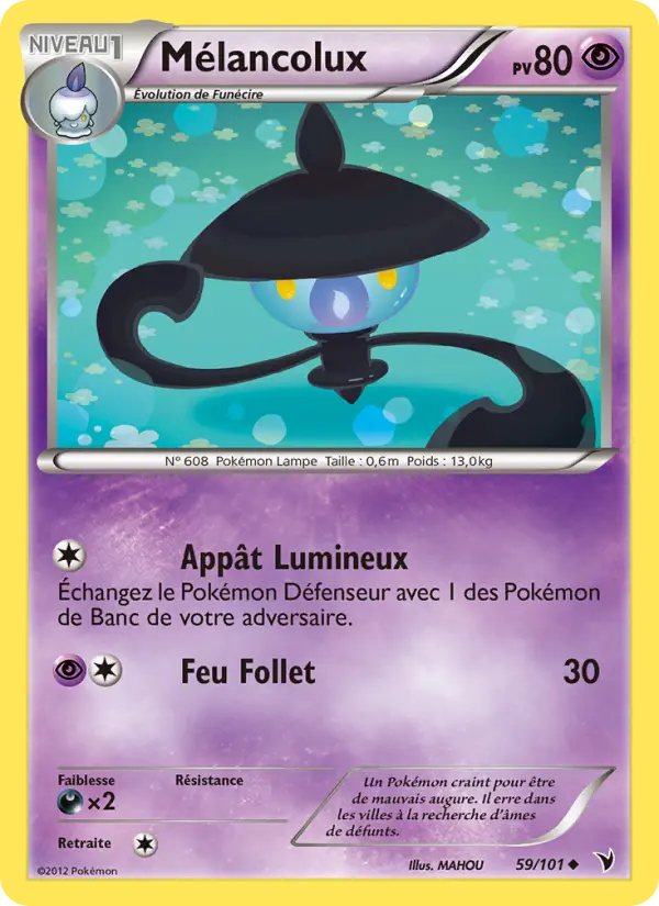 Scan HD carte Pokémon Mélancolux 59/101 — Nobles Victoires