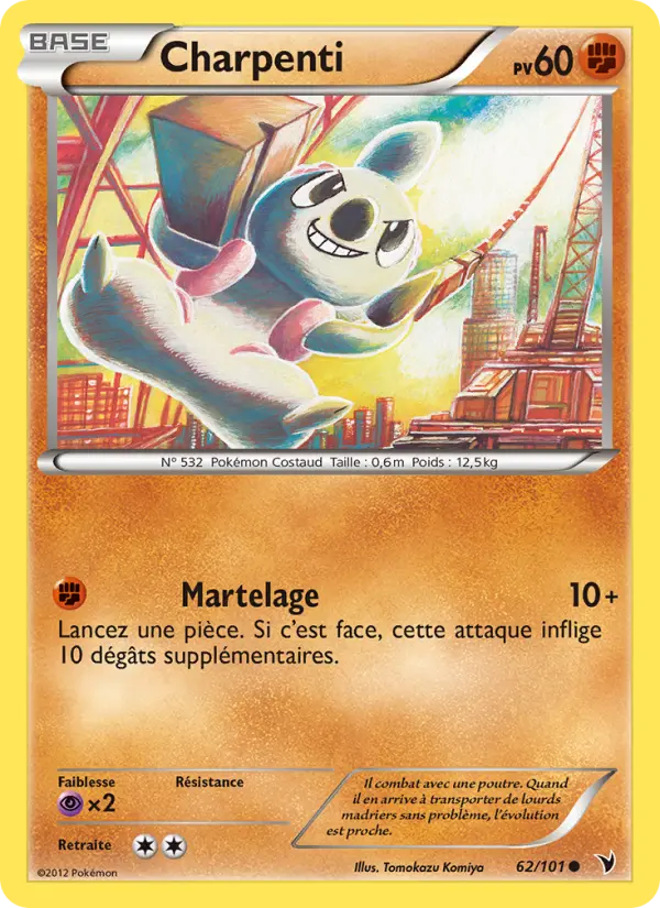 Scan HD carte Pokémon Charpenti 62/101 — Nobles Victoires