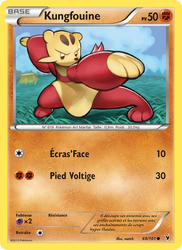 Scan HD carte Pokémon Kungfouine 69/101 — Nobles Victoires