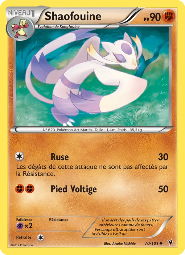 Scan HD carte Pokémon Shaofouine 70/101 — Nobles Victoires