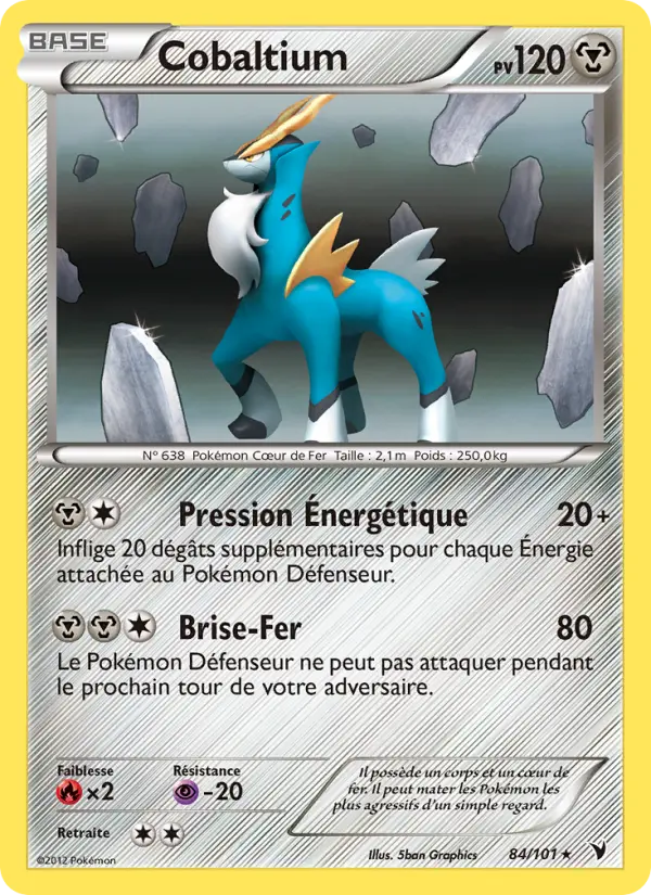 Scan HD carte Pokémon Cobaltium 84/101 — Nobles Victoires
